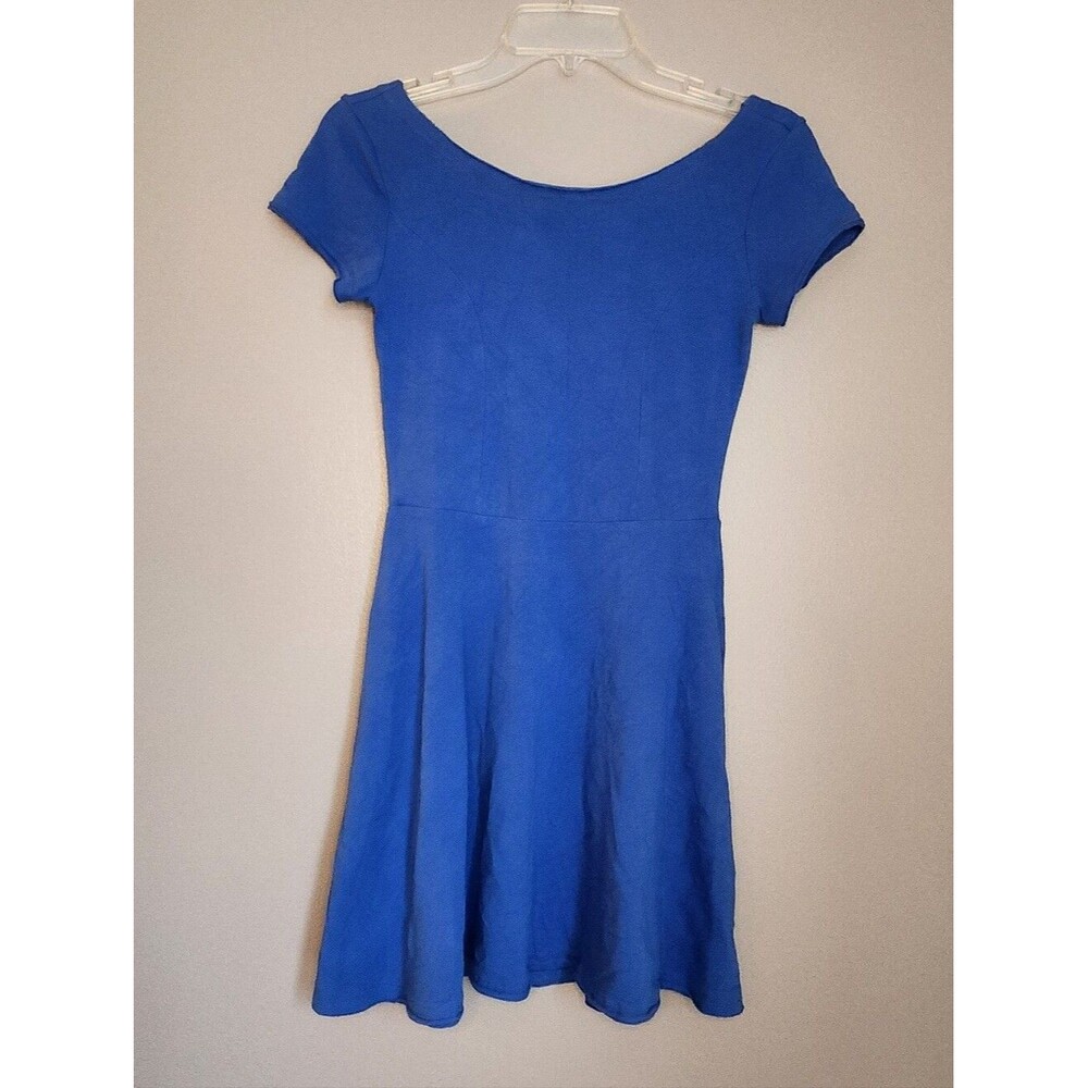 Abercrombie & Fitch Cobalt Blue Short Sleeve Skater Swing Dress Size Small
